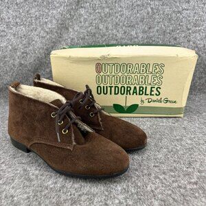 ✅Womens 8M VTG Outdoorables Daniel Green Nomad Brown Suede Insulated Ankle Boots